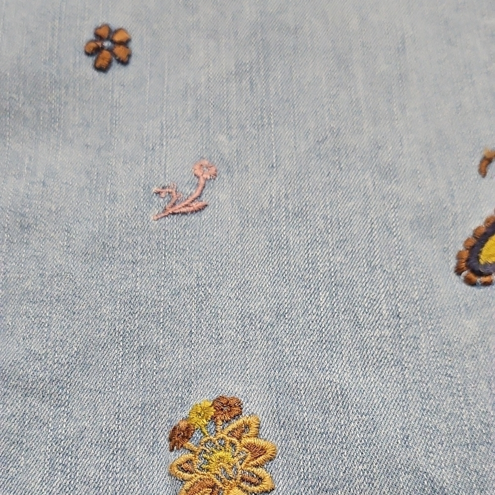 Jessica Simpson Light Blue Embroidered Flare Jeans - Picture 2 of 10